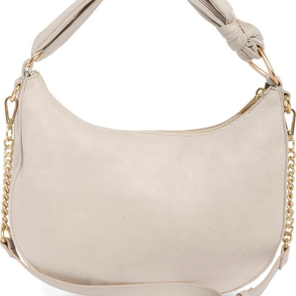 Nanette Lepore Pearl Colored Crossbody Bag with Faux Leather and Gold Hardware - Picture 2 of 10